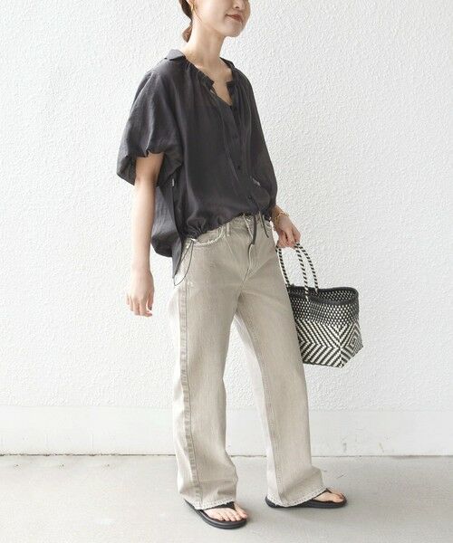 SHIPS / シップス シャツ・ブラウス | 《予約》【WEB限定】〈手洗い可能〉バルーン スリーブ 裾 ドロスト ブラウス | 詳細16