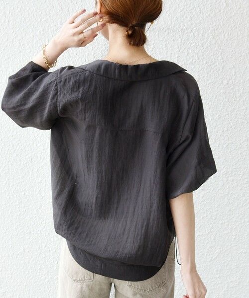 SHIPS / シップス シャツ・ブラウス | 《予約》【WEB限定】〈手洗い可能〉バルーン スリーブ 裾 ドロスト ブラウス | 詳細19