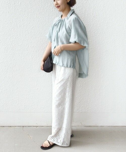 SHIPS / シップス シャツ・ブラウス | 《予約》【WEB限定】〈手洗い可能〉バルーン スリーブ 裾 ドロスト ブラウス | 詳細29