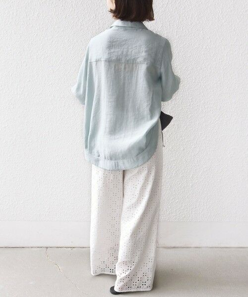 SHIPS / シップス シャツ・ブラウス | 《予約》【WEB限定】〈手洗い可能〉バルーン スリーブ 裾 ドロスト ブラウス | 詳細30