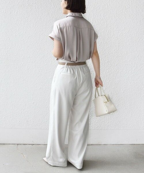 SHIPS / シップス シャツ・ブラウス | 《予約》【WEB限定】〈手洗い可能〉ヴィンテージ サテン 襟 タック デザイン ブラウス | 詳細15