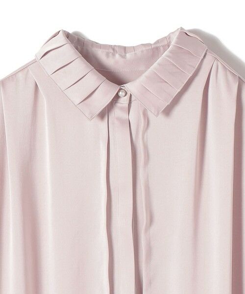 SHIPS / シップス シャツ・ブラウス | 《予約》【WEB限定】〈手洗い可能〉ヴィンテージ サテン 襟 タック デザイン ブラウス | 詳細24