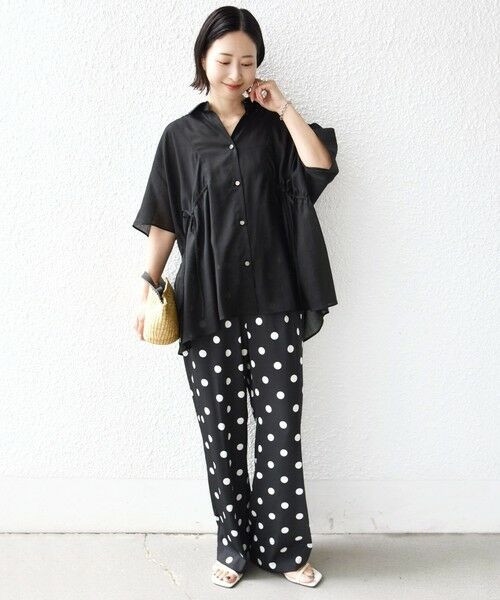 SHIPS / シップス シャツ・ブラウス | 《予約》【WEB限定】〈手洗い可能〉ウエスト ドロスト シアー ブラウス | 詳細12