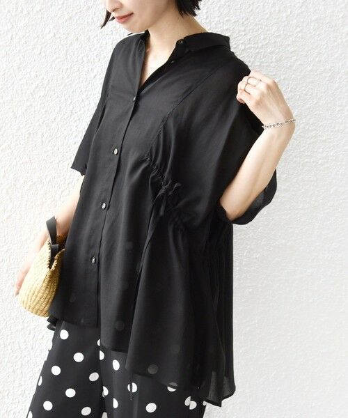 SHIPS / シップス シャツ・ブラウス | 《予約》【WEB限定】〈手洗い可能〉ウエスト ドロスト シアー ブラウス | 詳細17