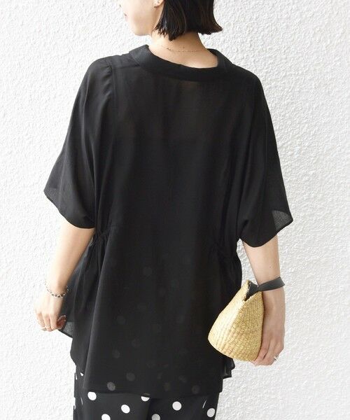 SHIPS / シップス シャツ・ブラウス | 《予約》【WEB限定】〈手洗い可能〉ウエスト ドロスト シアー ブラウス | 詳細18