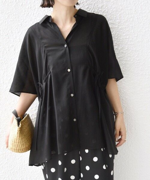 SHIPS / シップス シャツ・ブラウス | 《予約》【WEB限定】〈手洗い可能〉ウエスト ドロスト シアー ブラウス | 詳細19