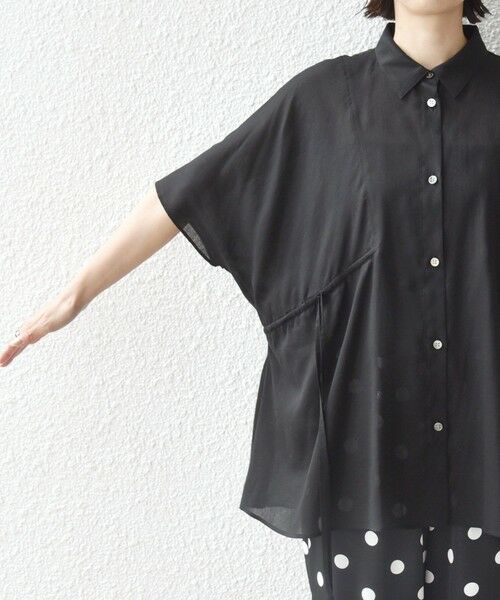 SHIPS / シップス シャツ・ブラウス | 《予約》【WEB限定】〈手洗い可能〉ウエスト ドロスト シアー ブラウス | 詳細25