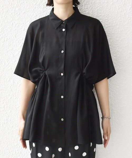 SHIPS / シップス シャツ・ブラウス | 《予約》【WEB限定】〈手洗い可能〉ウエスト ドロスト シアー ブラウス | 詳細26