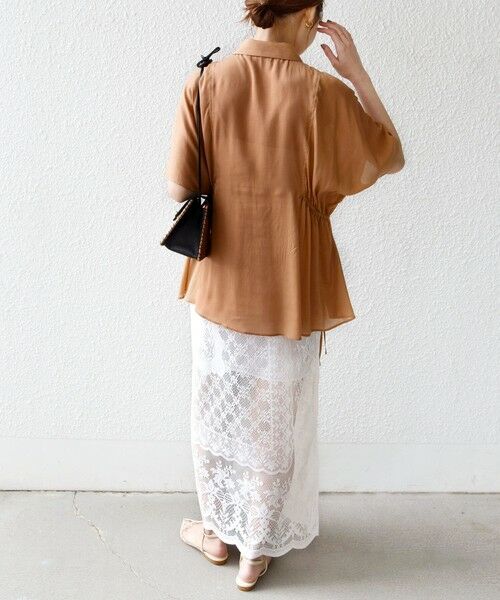 SHIPS / シップス シャツ・ブラウス | 《予約》【WEB限定】〈手洗い可能〉ウエスト ドロスト シアー ブラウス | 詳細29