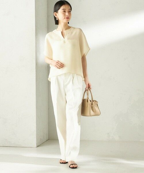 SHIPS / シップス シャツ・ブラウス | 《予約》〈手洗い可能〉ミニ チェック カラミ スキッパー プルオーバー | 詳細1