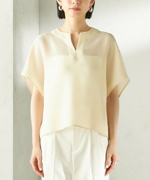 SHIPS / シップス シャツ・ブラウス | 《予約》〈手洗い可能〉ミニ チェック カラミ スキッパー プルオーバー | 詳細16