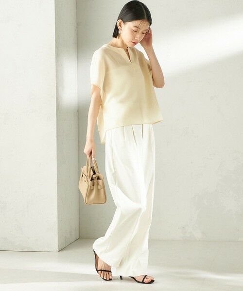 SHIPS / シップス シャツ・ブラウス | 《予約》〈手洗い可能〉ミニ チェック カラミ スキッパー プルオーバー | 詳細4