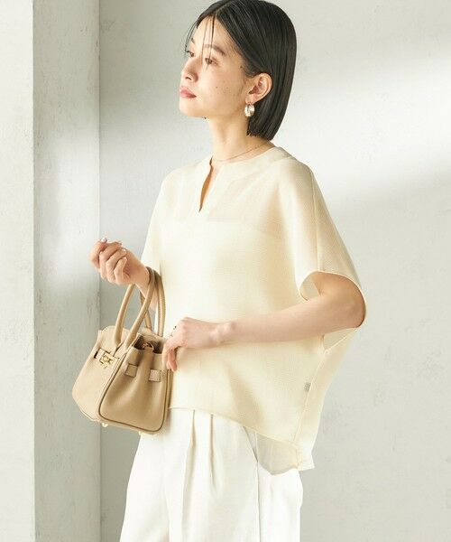 SHIPS / シップス シャツ・ブラウス | 《予約》〈手洗い可能〉ミニ チェック カラミ スキッパー プルオーバー | 詳細6