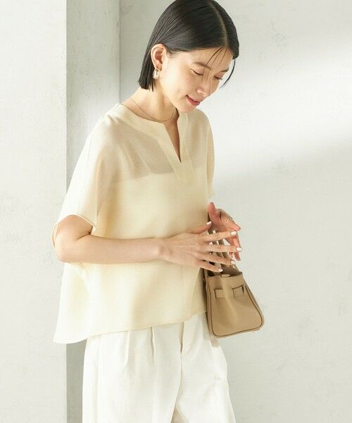 SHIPS / シップス シャツ・ブラウス | 《予約》〈手洗い可能〉ミニ チェック カラミ スキッパー プルオーバー | 詳細8