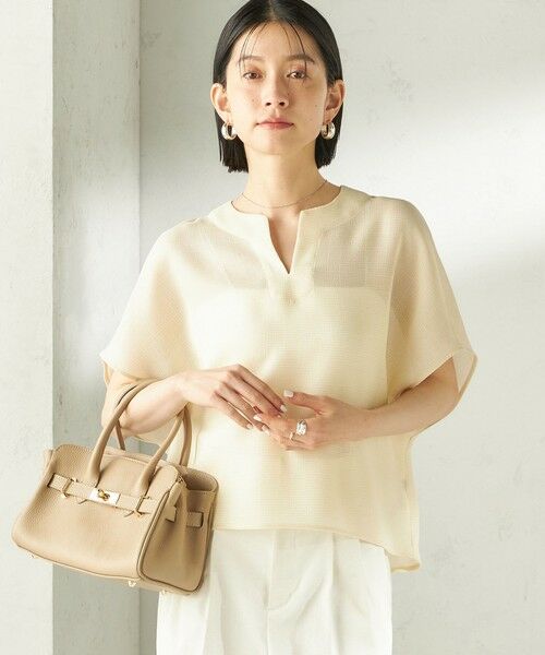 SHIPS / シップス シャツ・ブラウス | 《予約》〈手洗い可能〉ミニ チェック カラミ スキッパー プルオーバー | 詳細9