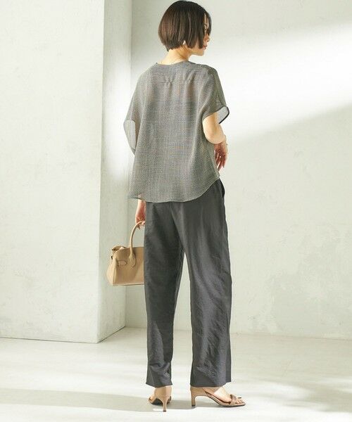 SHIPS / シップス シャツ・ブラウス | 《予約》〈手洗い可能〉ミニ チェック カラミ スキッパー プルオーバー | 詳細23