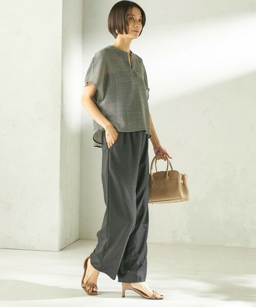 SHIPS / シップス シャツ・ブラウス | 《予約》〈手洗い可能〉ミニ チェック カラミ スキッパー プルオーバー | 詳細24