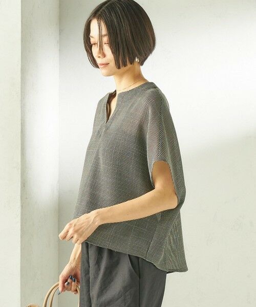 SHIPS / シップス シャツ・ブラウス | 《予約》〈手洗い可能〉ミニ チェック カラミ スキッパー プルオーバー | 詳細26