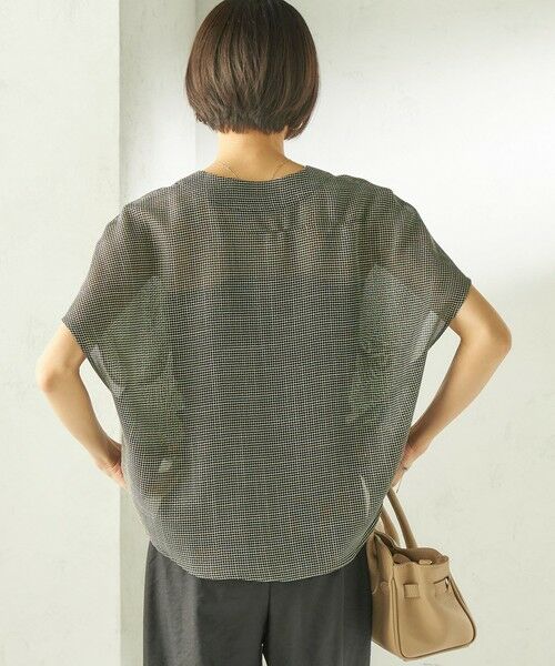 SHIPS / シップス シャツ・ブラウス | 《予約》〈手洗い可能〉ミニ チェック カラミ スキッパー プルオーバー | 詳細27