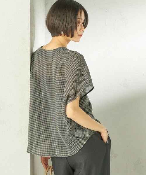 SHIPS / シップス シャツ・ブラウス | 《予約》〈手洗い可能〉ミニ チェック カラミ スキッパー プルオーバー | 詳細29