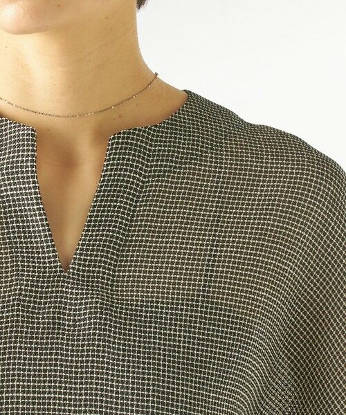 SHIPS / シップス シャツ・ブラウス | 《予約》〈手洗い可能〉ミニ チェック カラミ スキッパー プルオーバー | 詳細30
