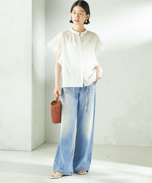 SHIPS / シップス シャツ・ブラウス | 《予約》〈接触冷感/洗濯機可能〉SUUSUU フリル ギャザー ブラウス | 詳細1