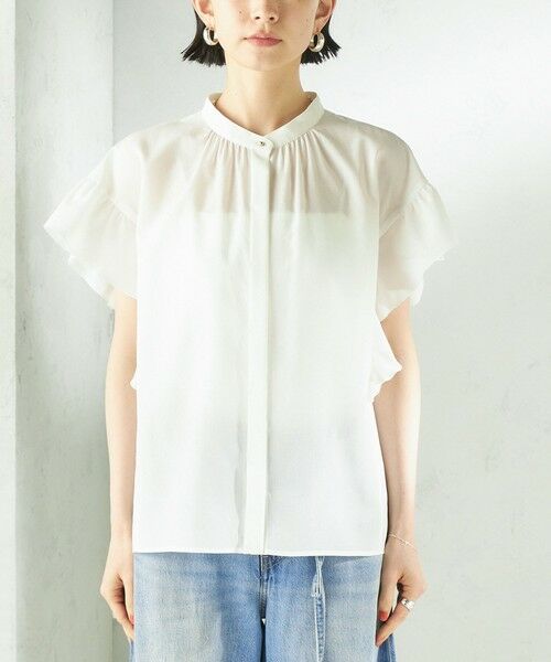 SHIPS / シップス シャツ・ブラウス | 《予約》〈接触冷感/洗濯機可能〉SUUSUU フリル ギャザー ブラウス | 詳細11
