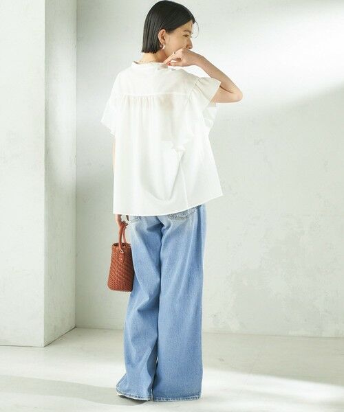 SHIPS / シップス シャツ・ブラウス | 《予約》〈接触冷感/洗濯機可能〉SUUSUU フリル ギャザー ブラウス | 詳細3