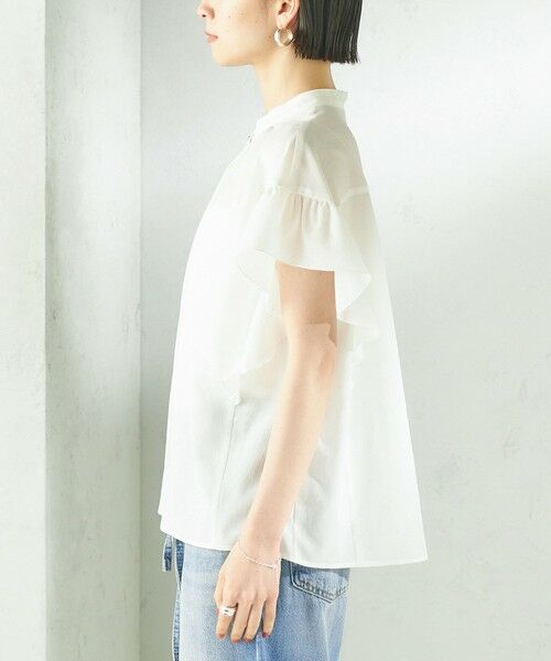 SHIPS / シップス シャツ・ブラウス | 《予約》〈接触冷感/洗濯機可能〉SUUSUU フリル ギャザー ブラウス | 詳細12