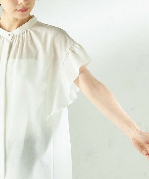 SHIPS / シップス シャツ・ブラウス | 《予約》〈接触冷感/洗濯機可能〉SUUSUU フリル ギャザー ブラウス | 詳細14