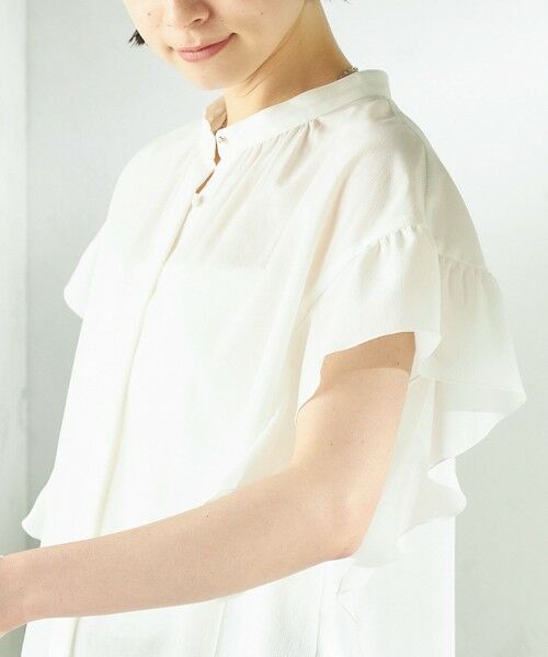 SHIPS / シップス シャツ・ブラウス | 《予約》〈接触冷感/洗濯機可能〉SUUSUU フリル ギャザー ブラウス | 詳細16