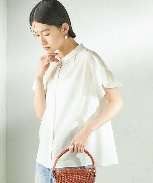 SHIPS / シップス シャツ・ブラウス | 《予約》〈接触冷感/洗濯機可能〉SUUSUU フリル ギャザー ブラウス | 詳細6