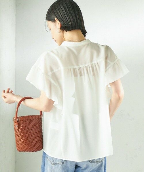 SHIPS / シップス シャツ・ブラウス | 《予約》〈接触冷感/洗濯機可能〉SUUSUU フリル ギャザー ブラウス | 詳細7