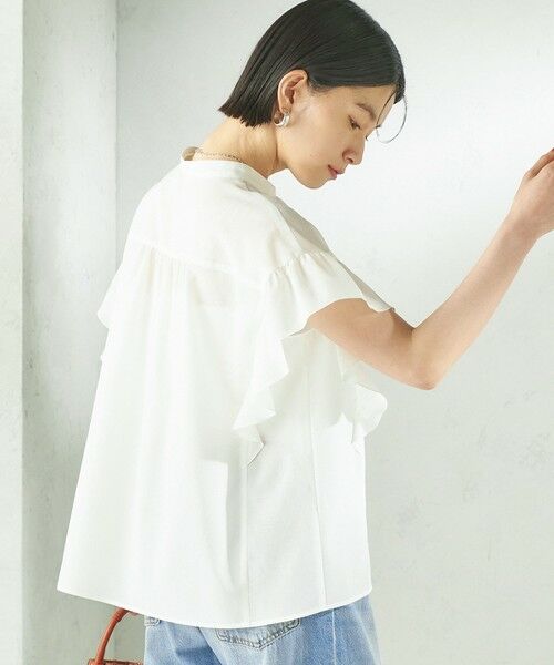 SHIPS / シップス シャツ・ブラウス | 《予約》〈接触冷感/洗濯機可能〉SUUSUU フリル ギャザー ブラウス | 詳細8