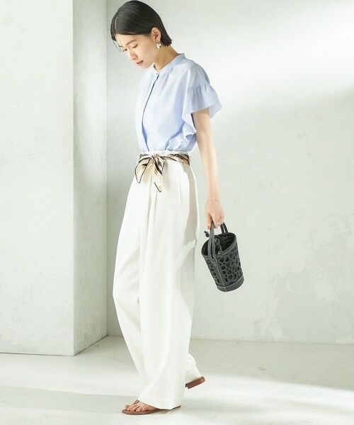 SHIPS / シップス シャツ・ブラウス | 《予約》〈接触冷感/洗濯機可能〉SUUSUU フリル ギャザー ブラウス | 詳細18