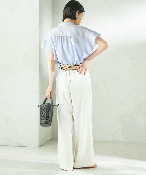 SHIPS / シップス シャツ・ブラウス | 《予約》〈接触冷感/洗濯機可能〉SUUSUU フリル ギャザー ブラウス | 詳細19