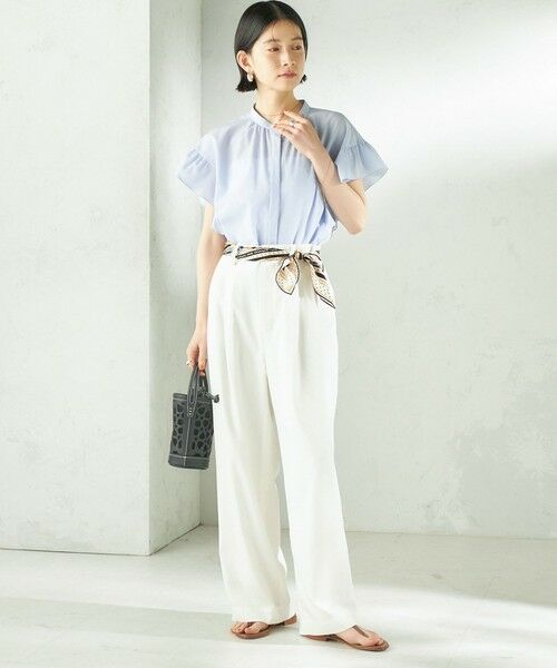 SHIPS / シップス シャツ・ブラウス | 《予約》〈接触冷感/洗濯機可能〉SUUSUU フリル ギャザー ブラウス | 詳細20