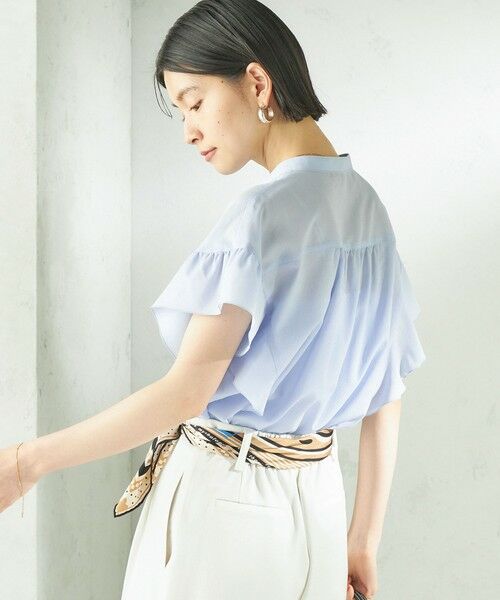 SHIPS / シップス シャツ・ブラウス | 《予約》〈接触冷感/洗濯機可能〉SUUSUU フリル ギャザー ブラウス | 詳細22