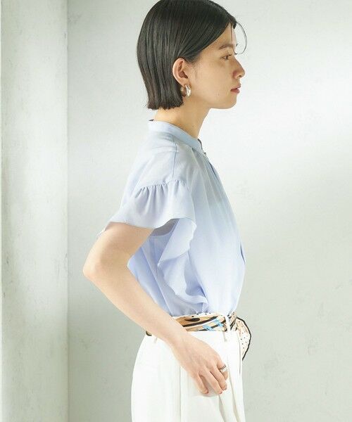 SHIPS / シップス シャツ・ブラウス | 《予約》〈接触冷感/洗濯機可能〉SUUSUU フリル ギャザー ブラウス | 詳細24