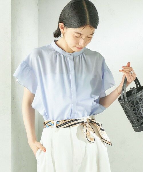 SHIPS / シップス シャツ・ブラウス | 《予約》〈接触冷感/洗濯機可能〉SUUSUU フリル ギャザー ブラウス | 詳細25