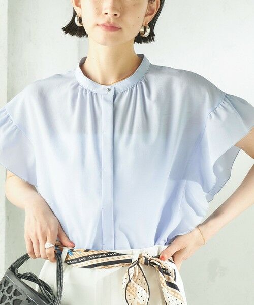 SHIPS / シップス シャツ・ブラウス | 《予約》〈接触冷感/洗濯機可能〉SUUSUU フリル ギャザー ブラウス | 詳細26