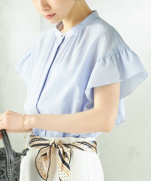 SHIPS / シップス シャツ・ブラウス | 《予約》〈接触冷感/洗濯機可能〉SUUSUU フリル ギャザー ブラウス | 詳細27