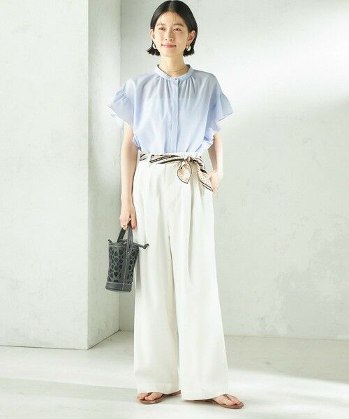 SHIPS / シップス シャツ・ブラウス | 《予約》〈接触冷感/洗濯機可能〉SUUSUU フリル ギャザー ブラウス | 詳細17