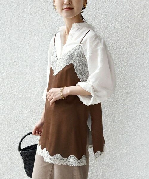 SHIPS / シップス キャミソール・チューブトップ | 〈手洗い可能〉レース トリム キャミソール | 詳細7