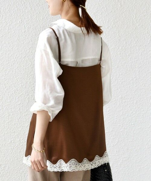 SHIPS / シップス キャミソール・チューブトップ | 〈手洗い可能〉レース トリム キャミソール | 詳細8