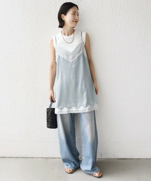 SHIPS / シップス キャミソール・チューブトップ | 〈手洗い可能〉レース トリム キャミソール | 詳細13