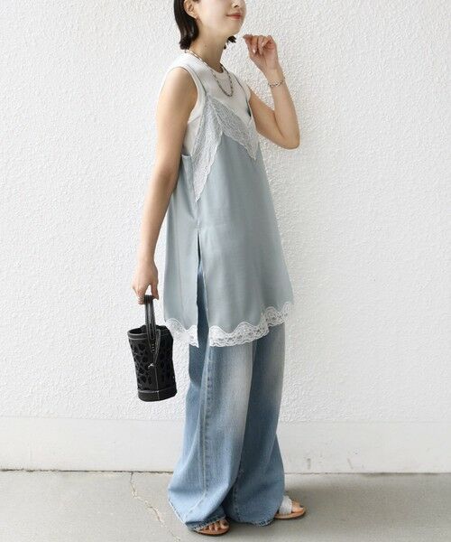 SHIPS / シップス キャミソール・チューブトップ | 〈手洗い可能〉レース トリム キャミソール | 詳細16