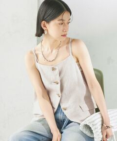 SHIPS / シップス ベスト | 《予約》TICCA:〈手洗い可能〉リネン キャミソール ベスト