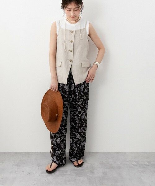 SHIPS / シップス ベスト | 《予約》TICCA:〈手洗い可能〉リネン キャミソール ベスト | 詳細10