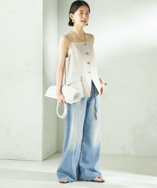 SHIPS / シップス ベスト | 《予約》TICCA:〈手洗い可能〉リネン キャミソール ベスト | 詳細4